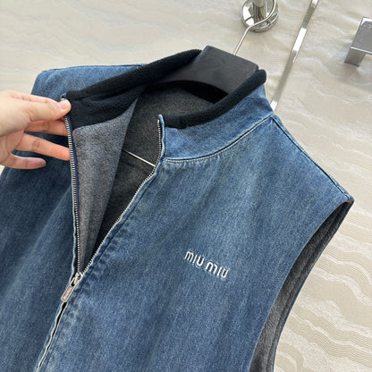 Miu 25fw denim vest