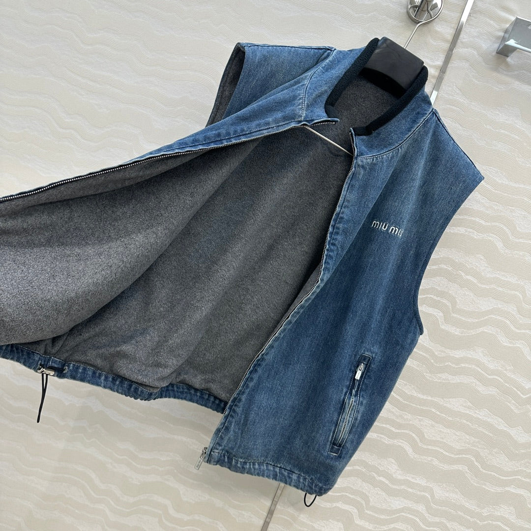 Miu 25fw denim vest