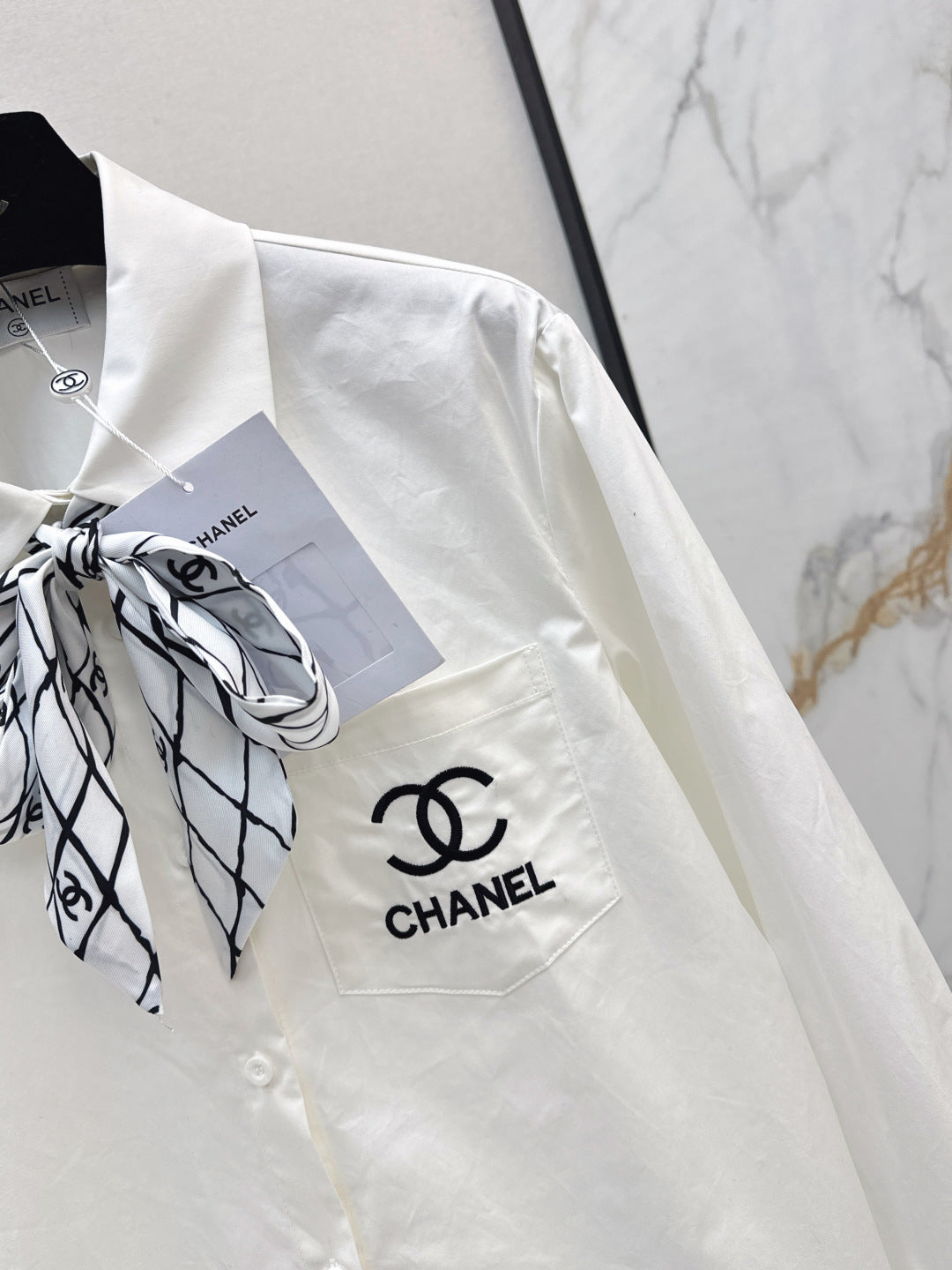 Chan 25fw scarf shirt