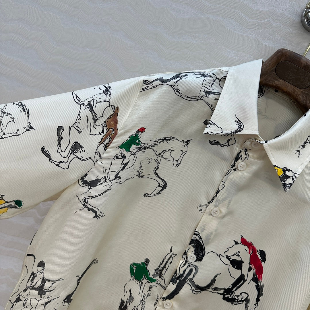 Loro 25fw silk shirt