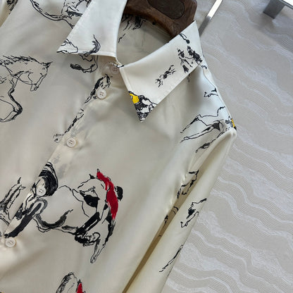 Loro 25fw silk shirt