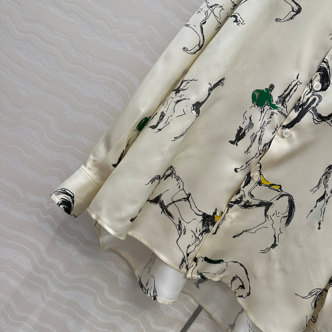 Loro 25fw silk shirt