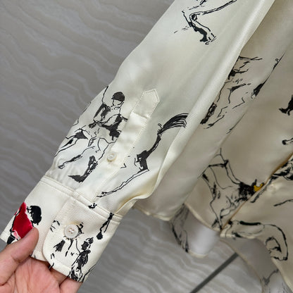 Loro 25fw silk shirt