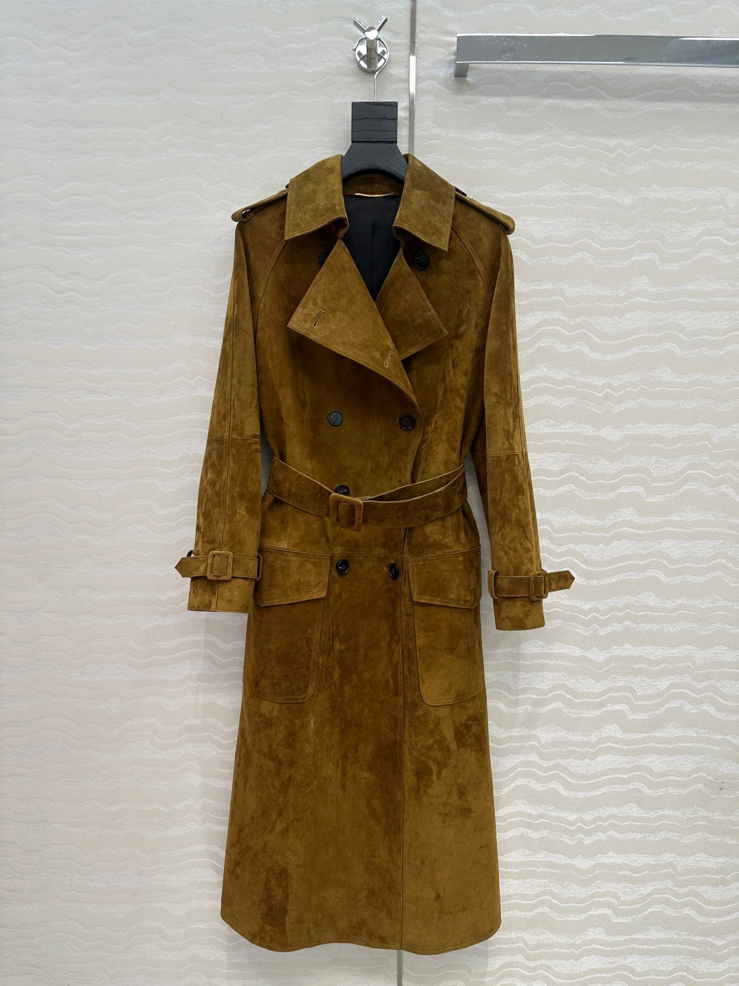 Saint 25fw sheep leather trench coat