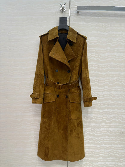 Saint 25fw sheep leather trench coat
