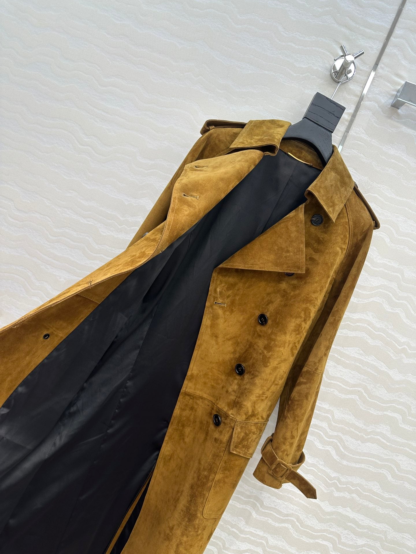 Saint 25fw sheep leather trench coat