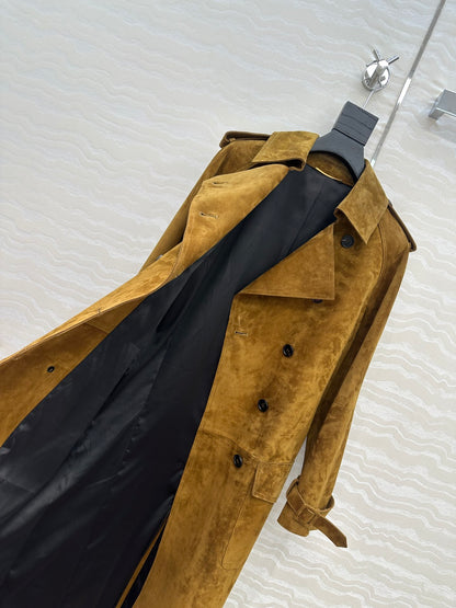 Saint 25fw sheep leather trench coat