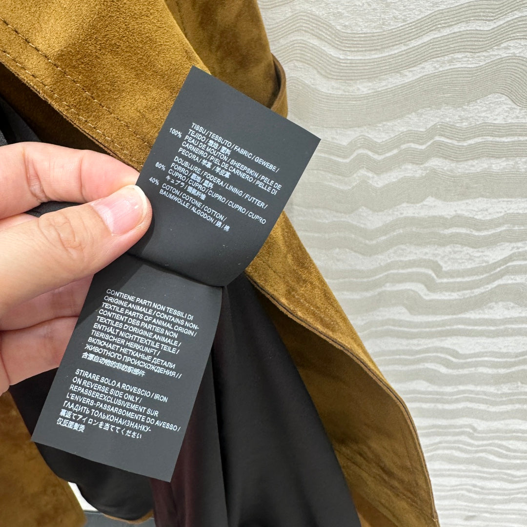 Saint 25fw sheep leather trench coat