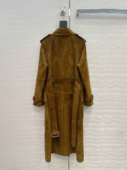 Saint 25fw sheep leather trench coat