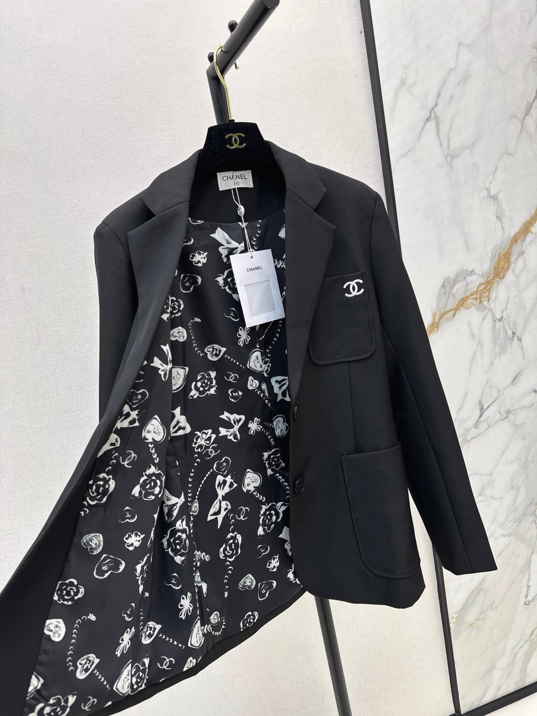 Chan 25fw embroidered blazer