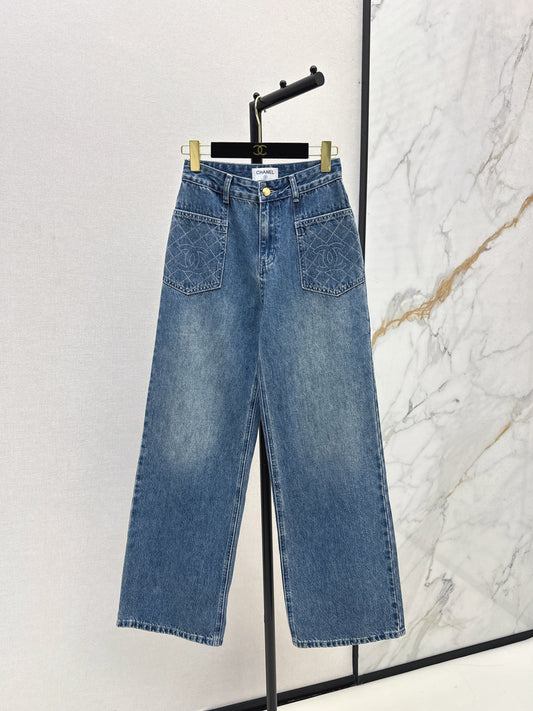 Chan 25fw rhinestone jeans