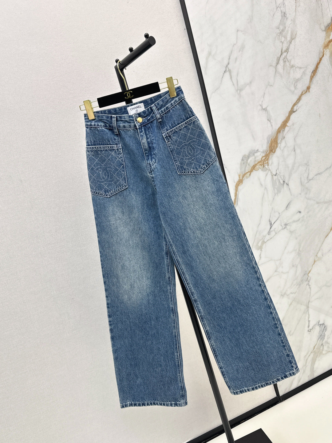 Chan 25fw rhinestone jeans