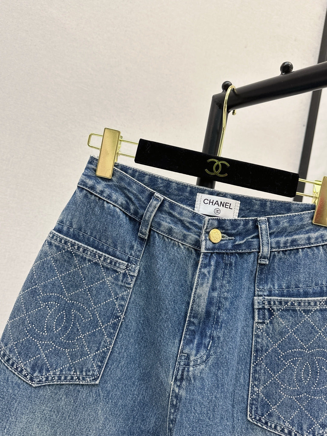 Chan 25fw rhinestone jeans