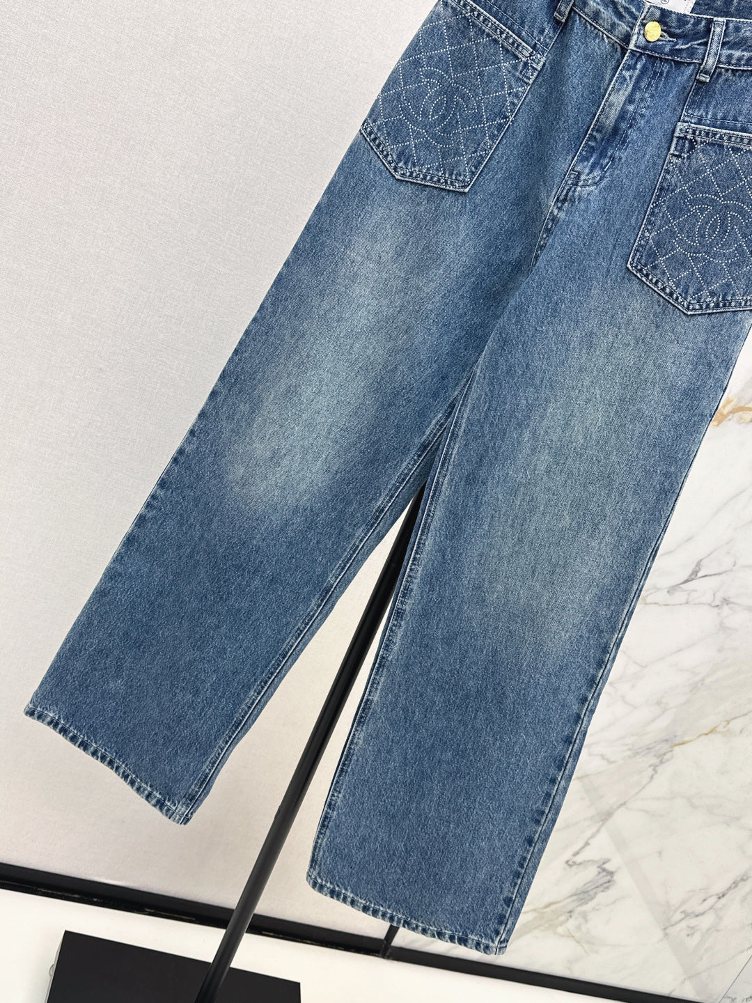 Chan 25fw rhinestone jeans