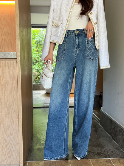 Chan 25fw rhinestone jeans
