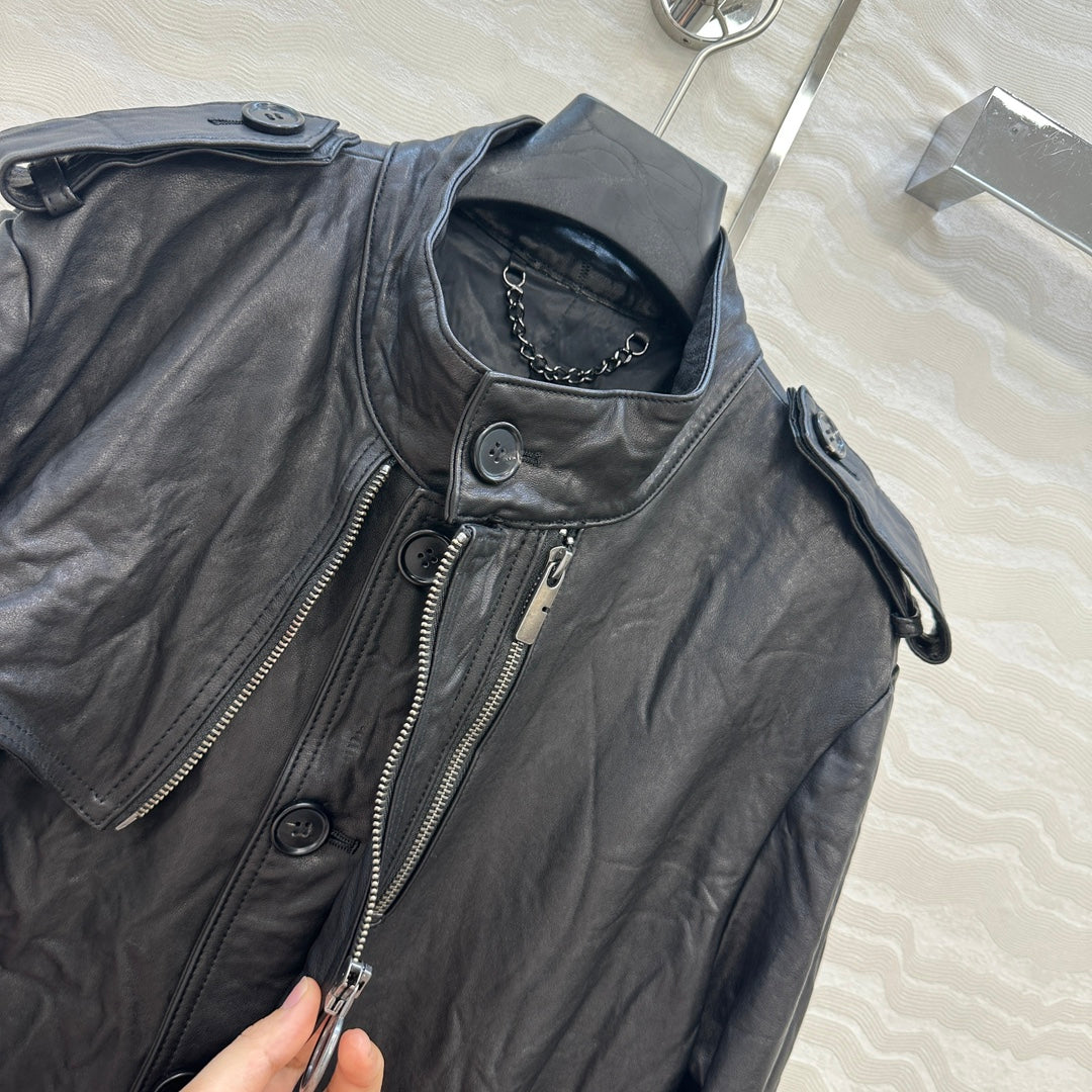 Brune 25fw leather jacket
