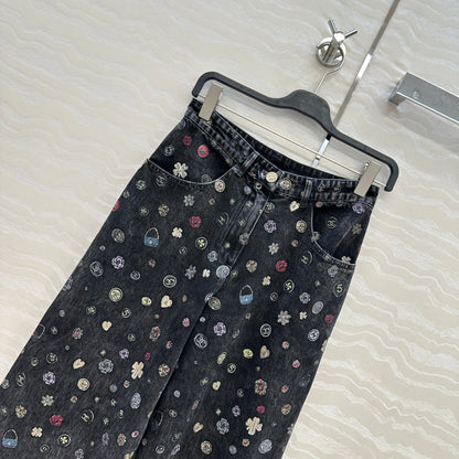 Guc 25fw printed jeans
