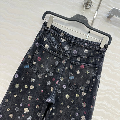 Guc 25fw printed jeans