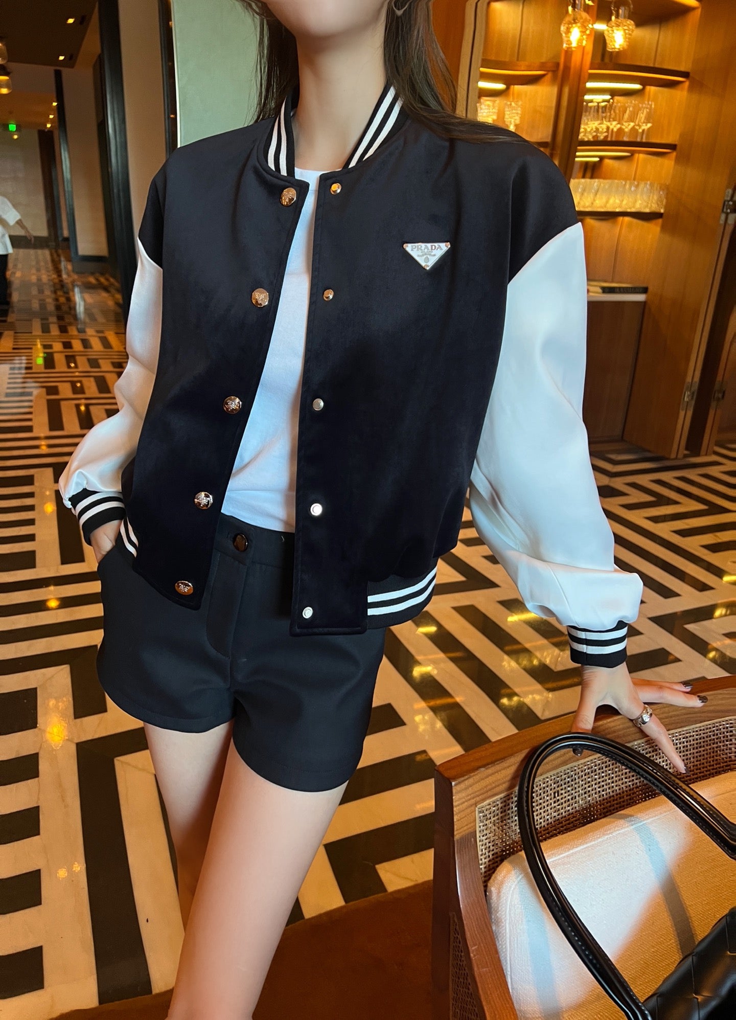 Pra 25fw splicing jacket