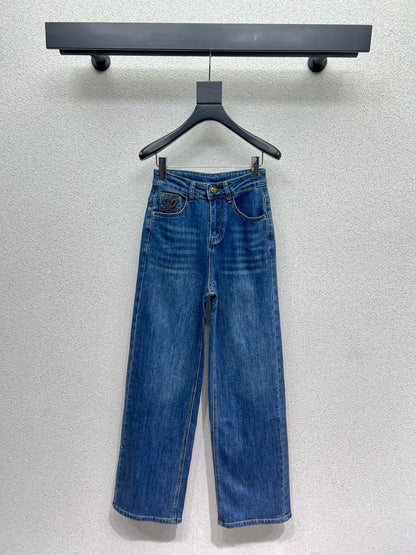 Loe 25fw embroidered jeans