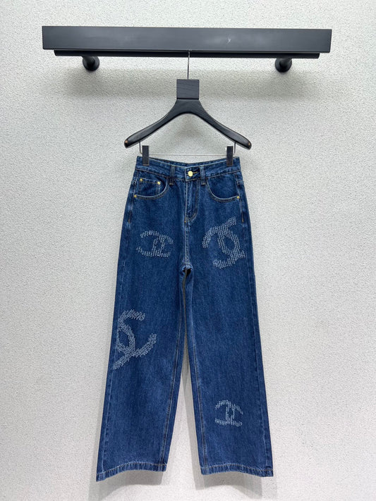 Guc 25fw embroidered jeans