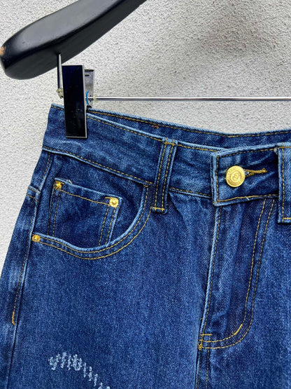 Guc 25fw embroidered jeans