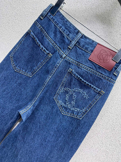 Guc 25fw embroidered jeans