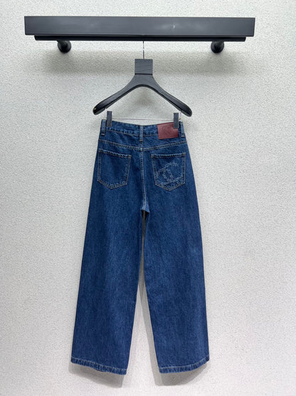 Guc 25fw embroidered jeans