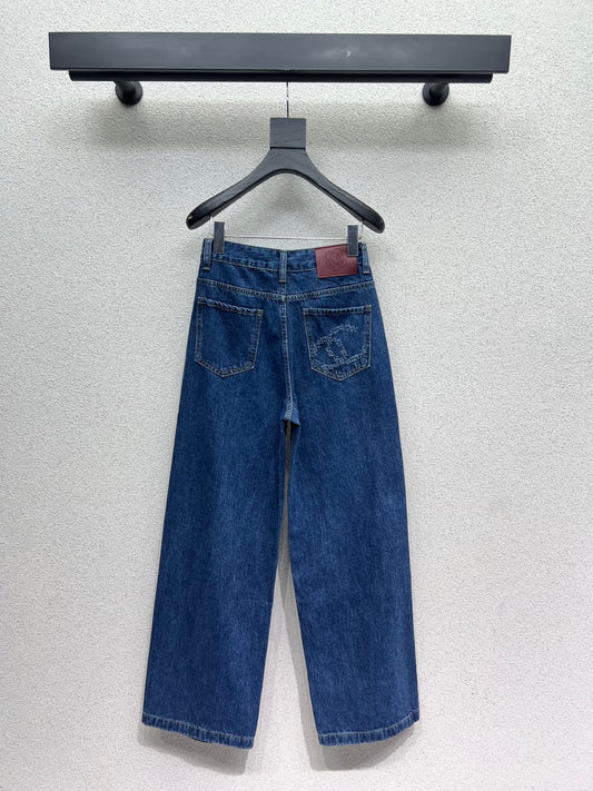 Guc 25fw embroidered jeans
