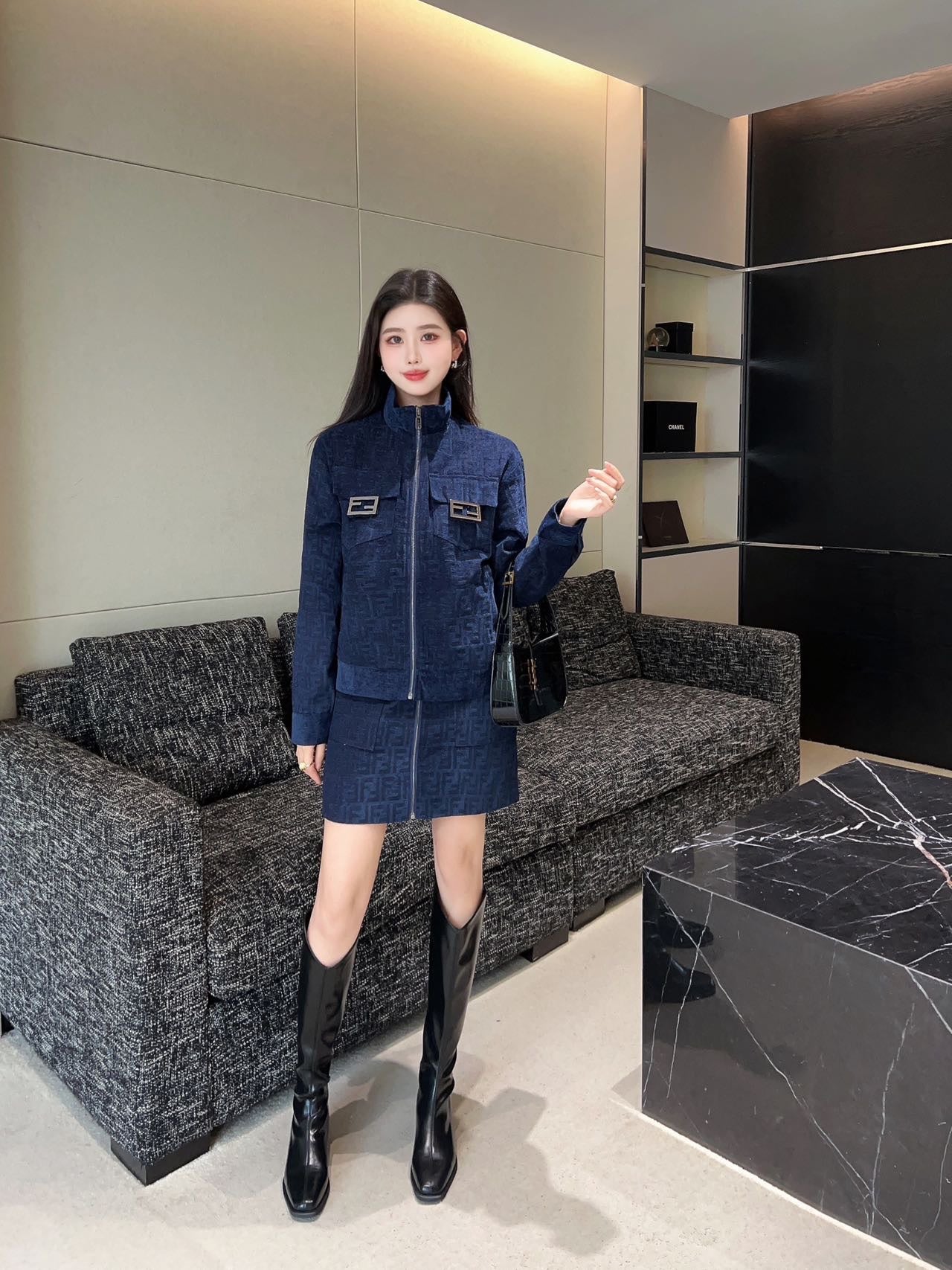 Fend 25fw jacquard suit