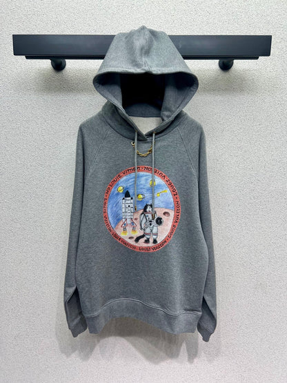 Louis 25fw printed hoodie