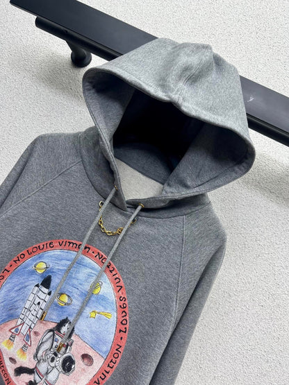 Louis 25fw printed hoodie