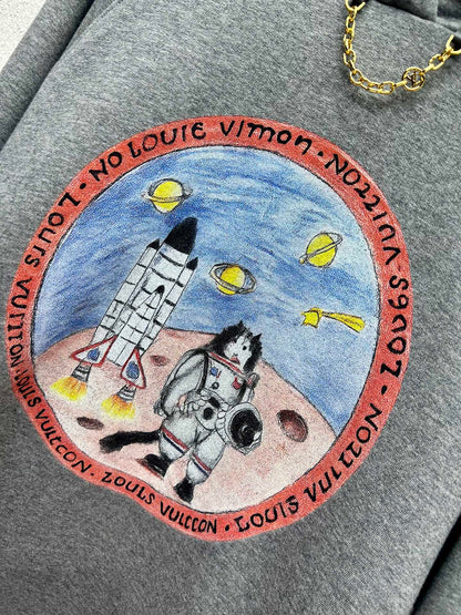 Louis 25fw printed hoodie