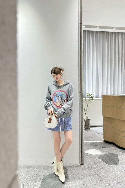 Louis 25fw printed hoodie