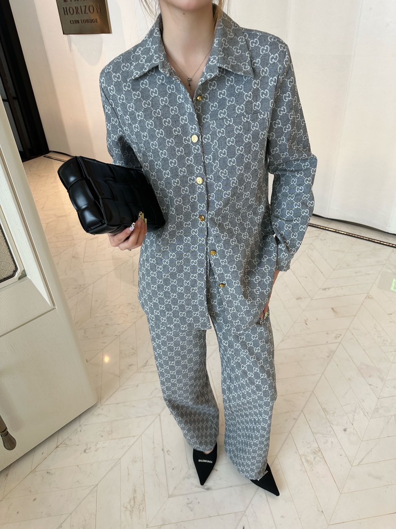 Guc 25fw jacquard shirt