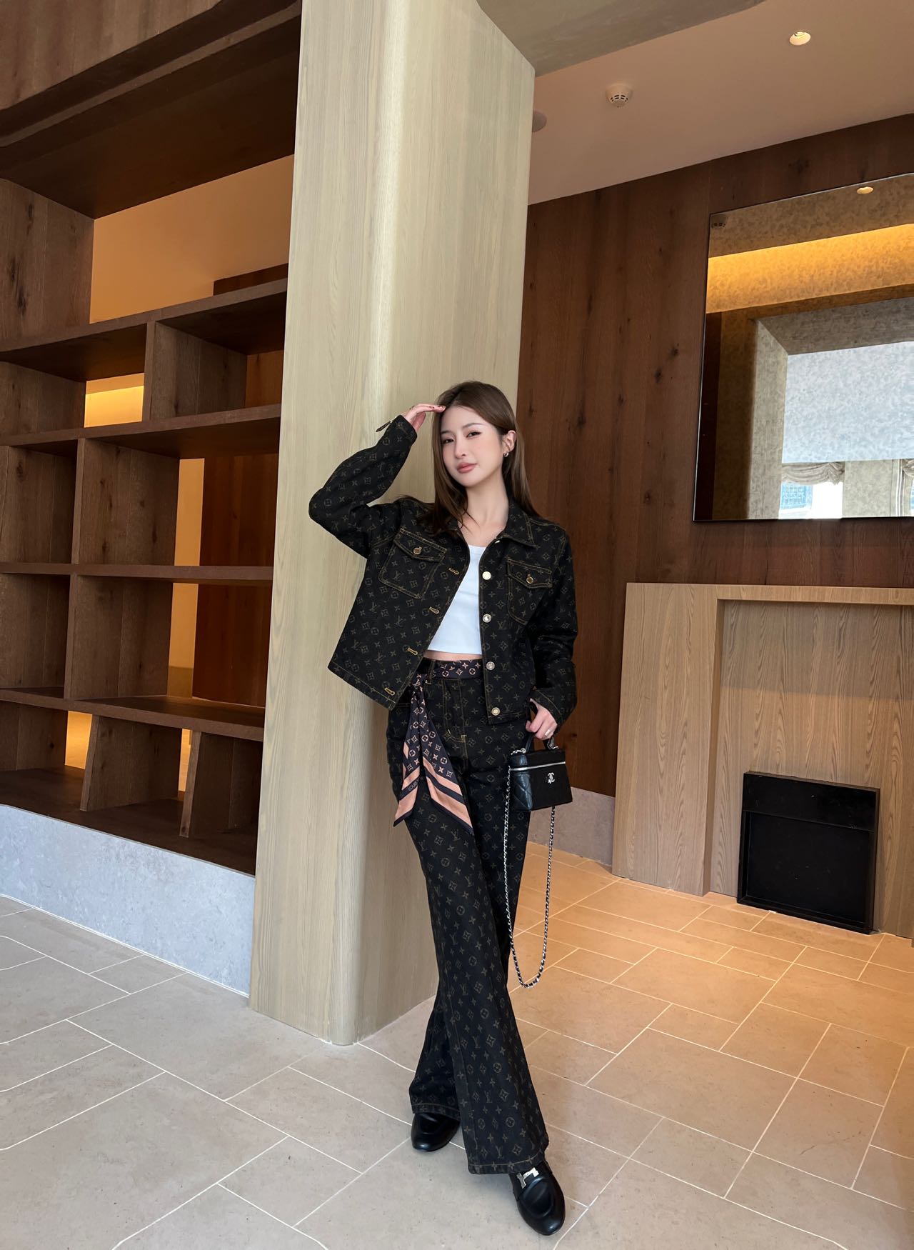 Louis 25fw printed jeans