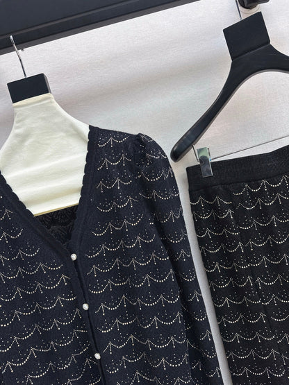 Chan 25fw knitted suit