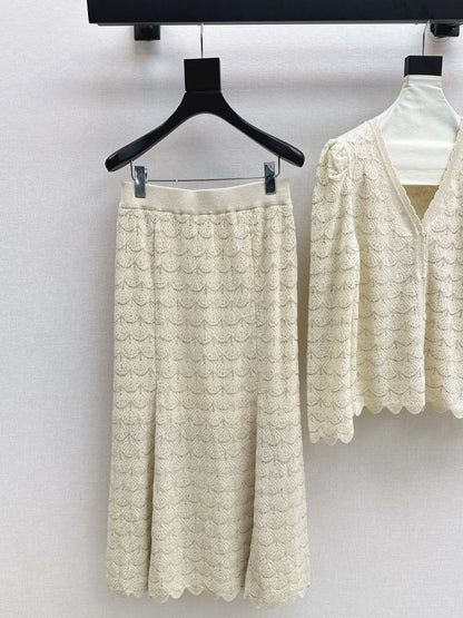 Chan 25fw knitted suit