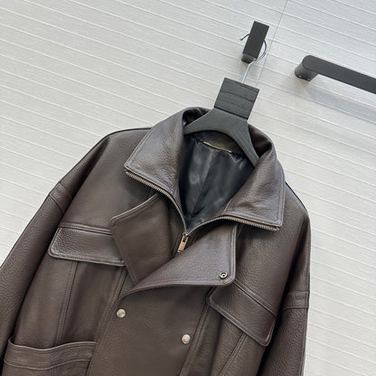 Saint 25fw leather jacket