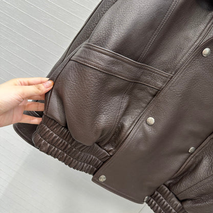 Saint 25fw leather jacket