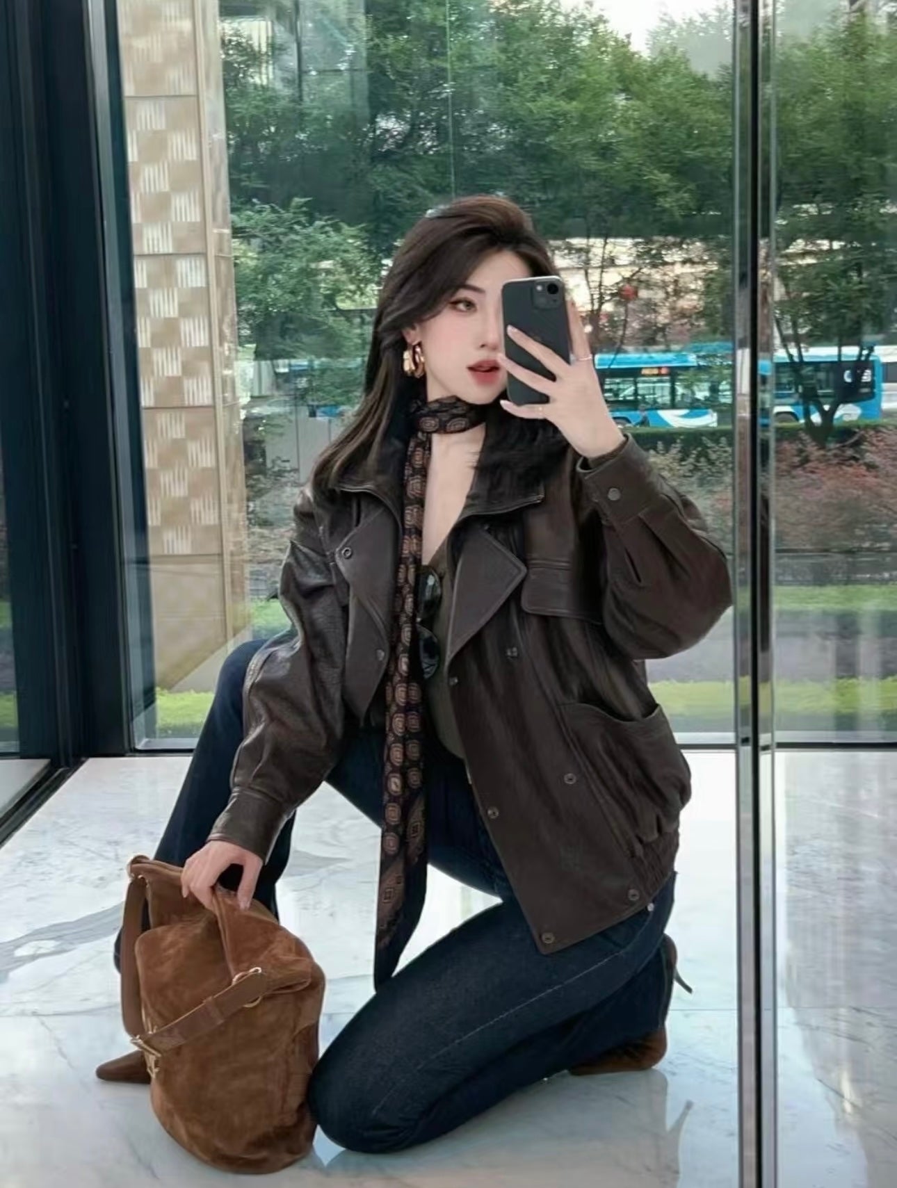Saint 25fw leather jacket