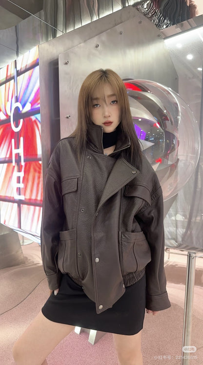 Saint 25fw leather jacket