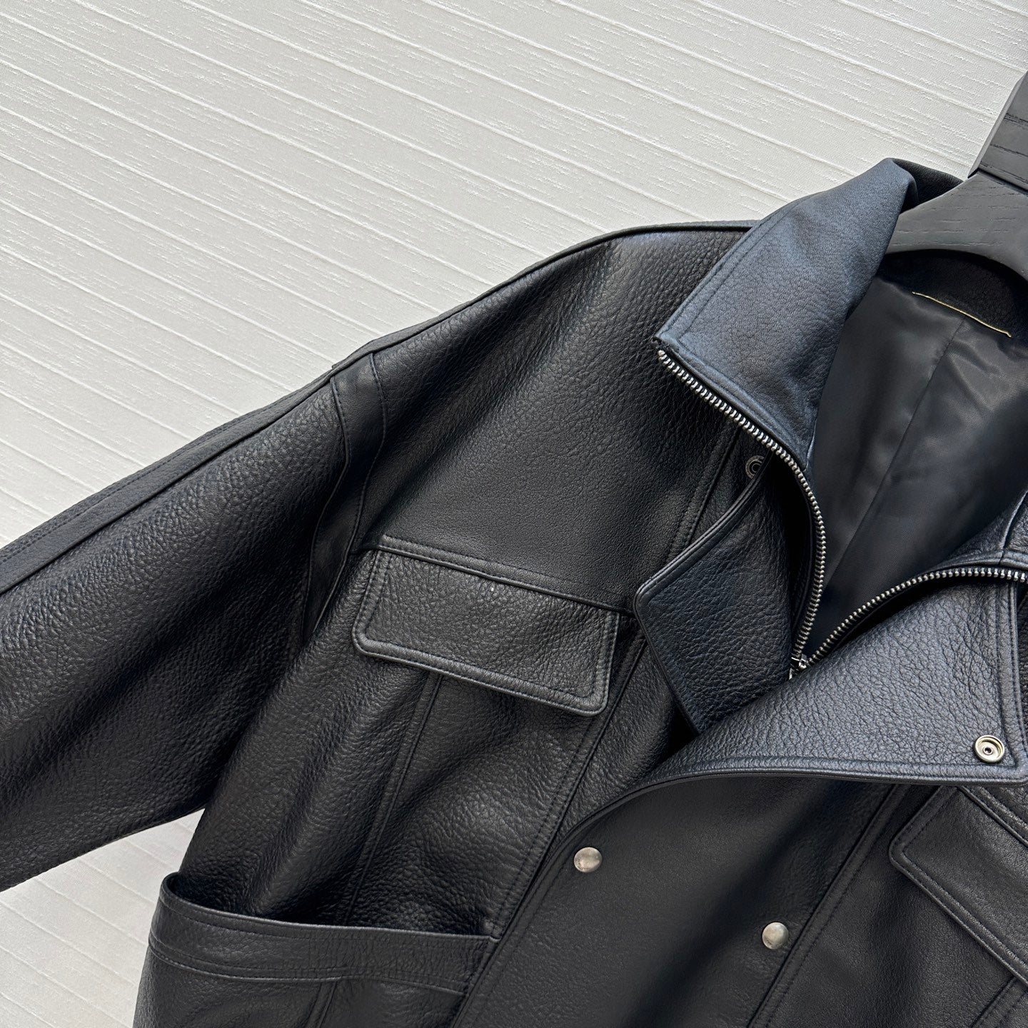 Saint 25fw leather jacket