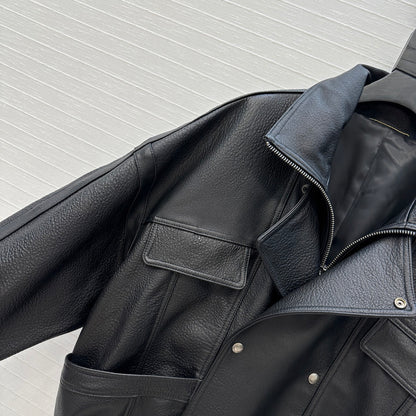 Saint 25fw leather jacket