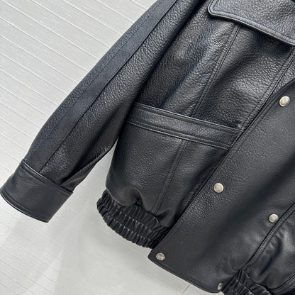 Saint 25fw leather jacket