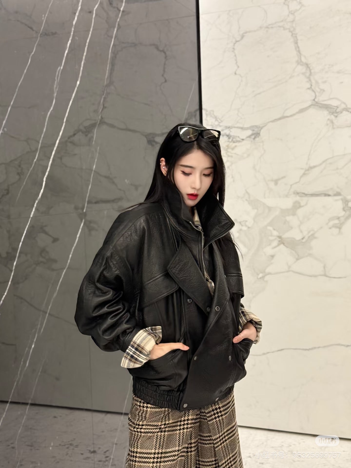 Saint 25fw leather jacket
