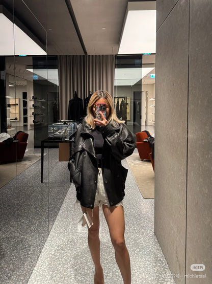 Saint 25fw leather jacket