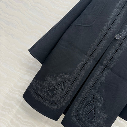 Herm 25f embroidered coat