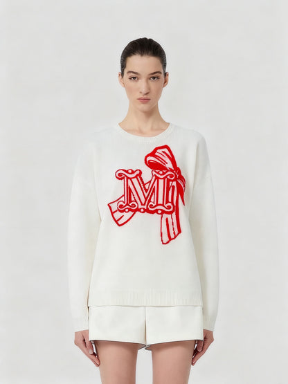 Max 25fw embroidered sewater