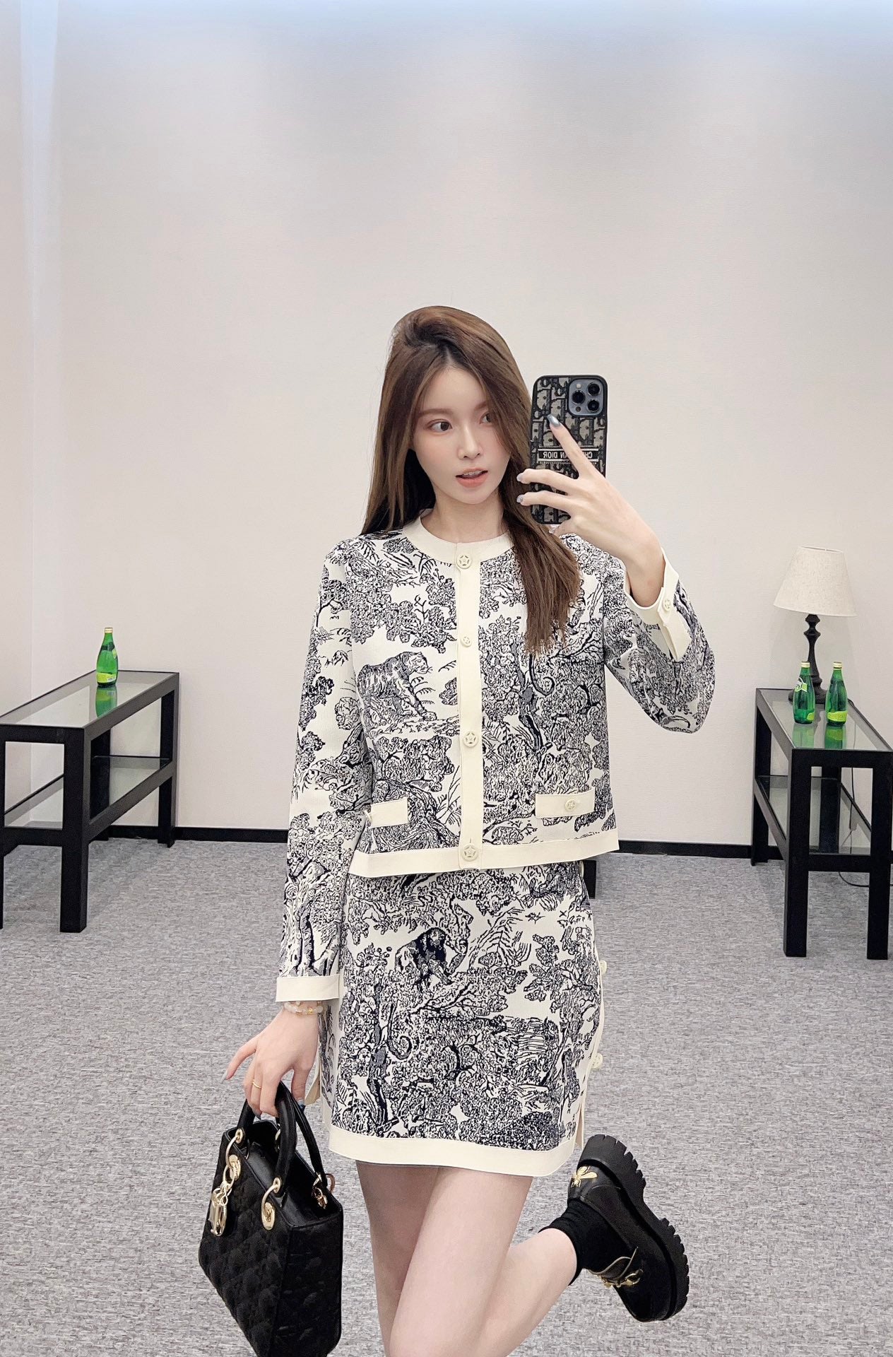 CD 25fw printed cardigan